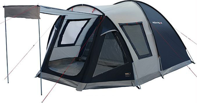 Палатка High Peak "Сантьяго 5", цвет: светло-серый, темно-серый, 430 х 280 х 190/175 см.